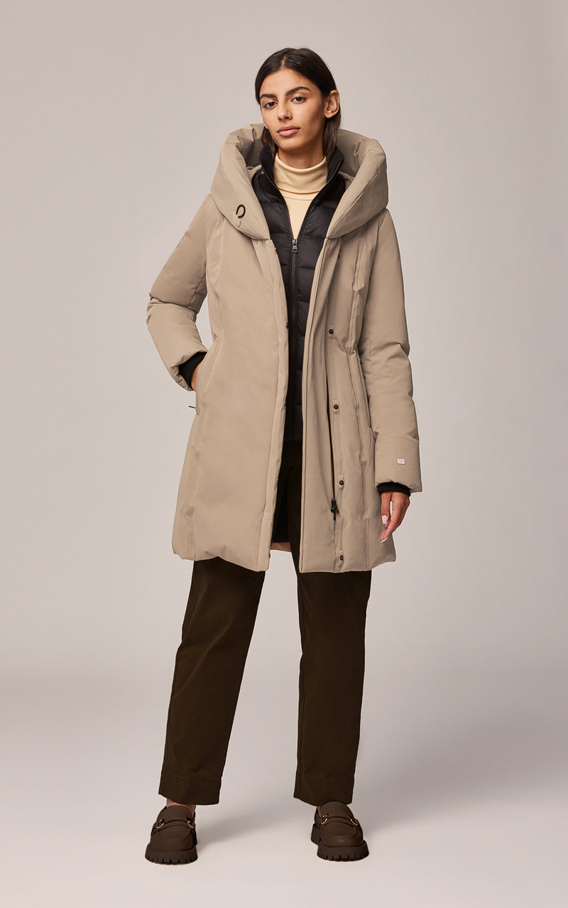 Camelia, Slim-fit classic down coat with large hood | Soia & Kyo US