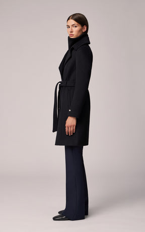 Fabianne, Semi-fitted Classic Wool Coat With Chunky Collar, 41% OFF
