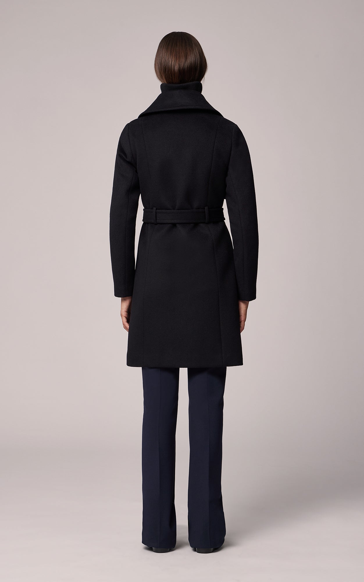 Fabianne, Semi-fitted Classic Wool Coat With Chunky Collar, 41% OFF
