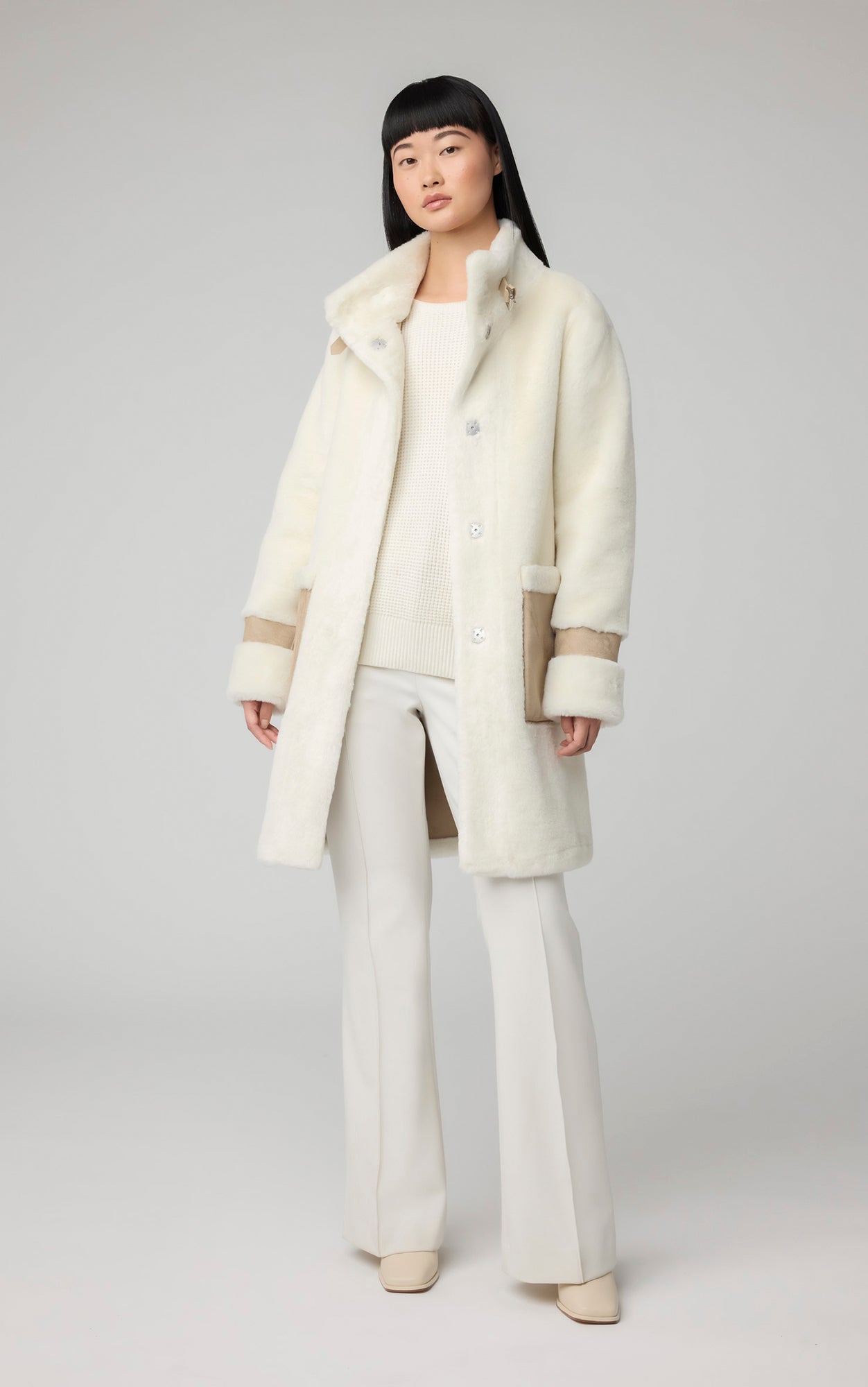 Faux sherpa coat womens best sale