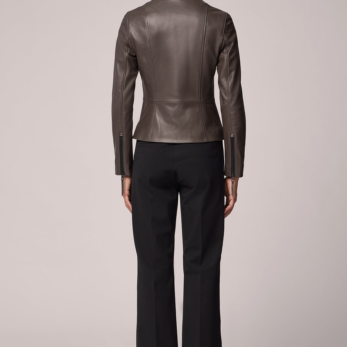 Gigi, Slim-fit leather biker jacket | Soia & Kyo US