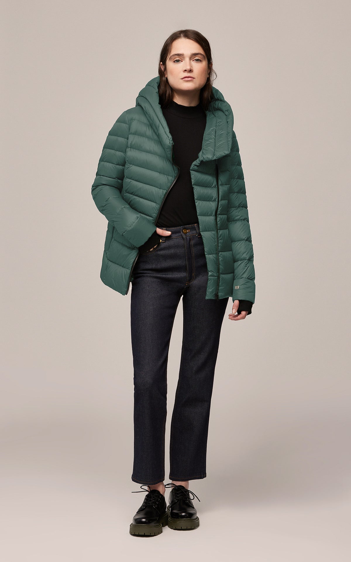 Oversize Winter Boollili Down Jacket Women with Gloves Long Korean